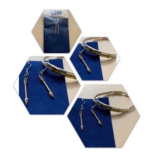 🔥5/$20🔥 Arrow Earrings and Macrame Bracelet New and Handmade